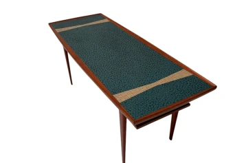 Mid-Century Modern Coffee Table with Mosaic Top by Berthold Muller, 1950s